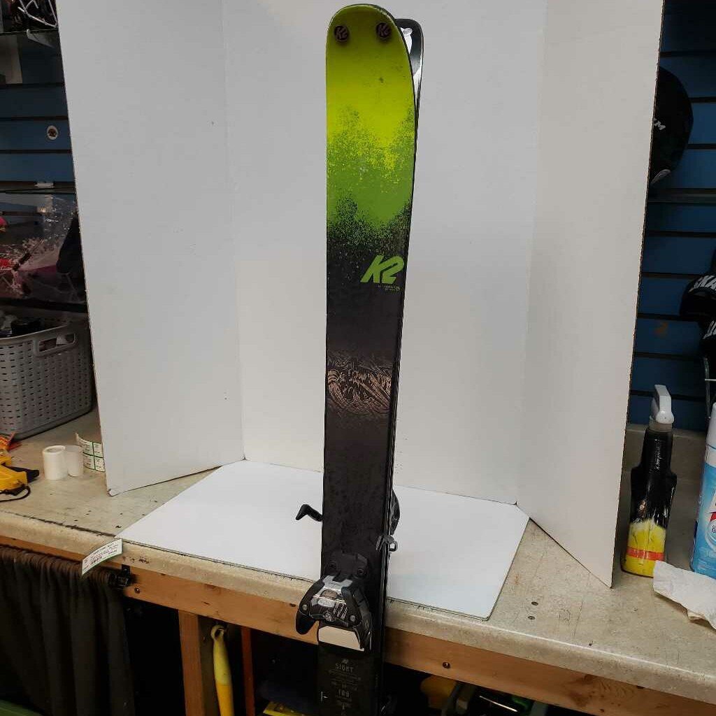 K2 Sight All Terrain Skis w/ Solomon Warden 11 Bindings Black/Green Size 169cm