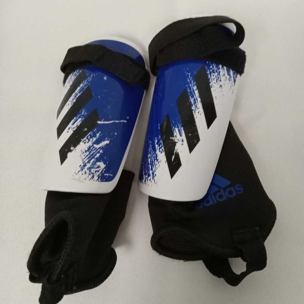 Adidas Soccer Shinguards Blue/White Size Youth Small