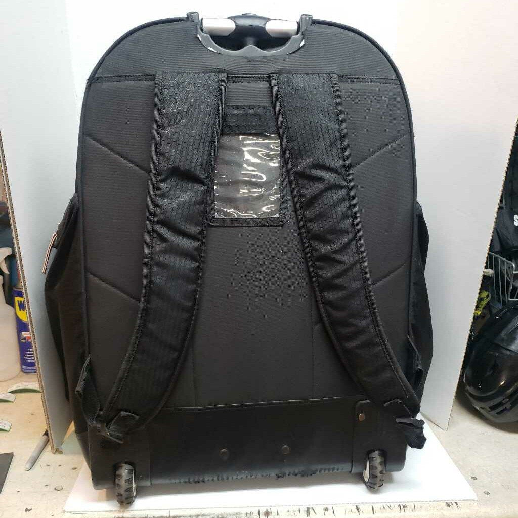 CCM Backpack Style Hockey Bag w/Wheels Black/White Size Junior