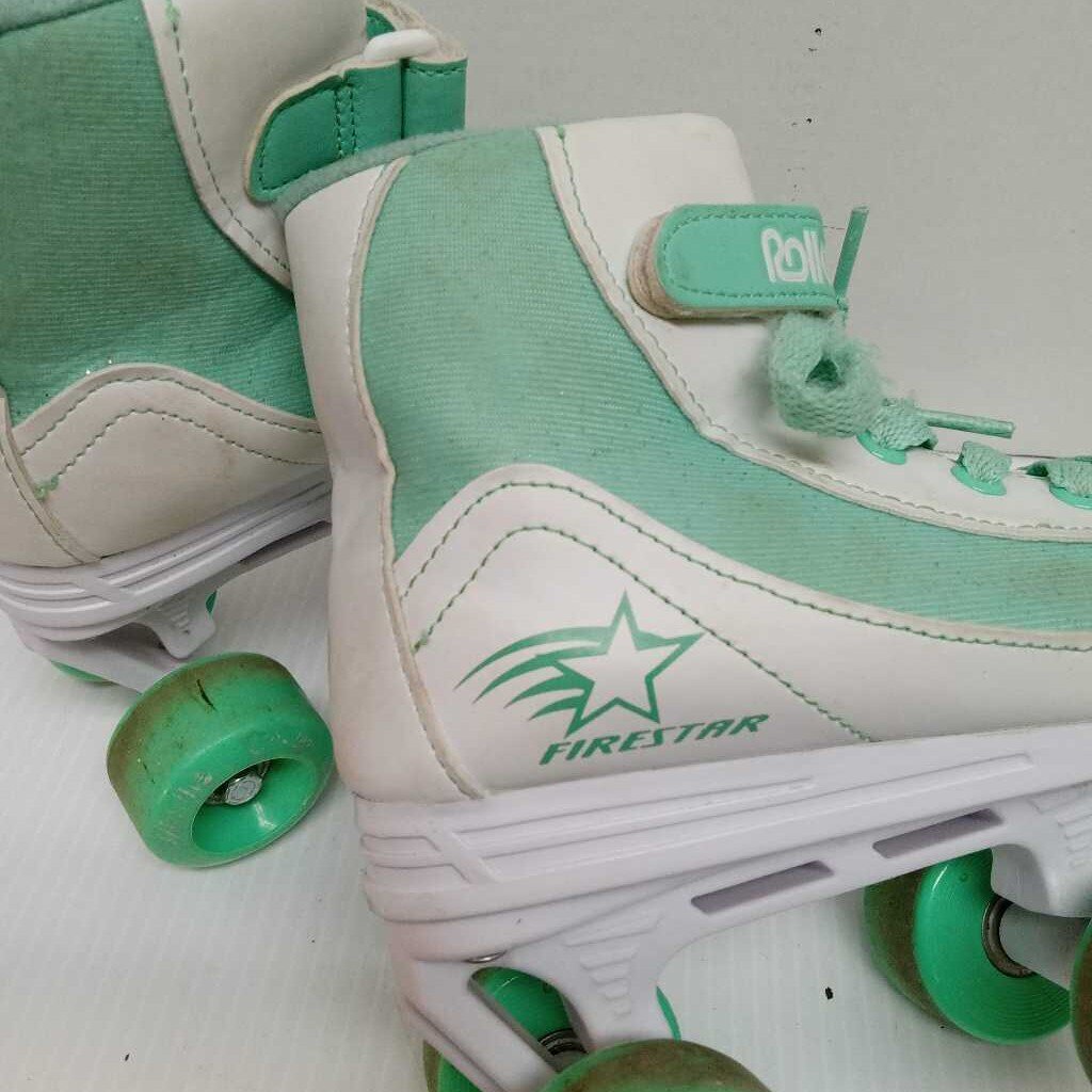 Firestar Roller Skates White/Green Size 3