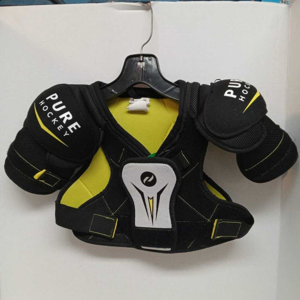 Pure Hockey Shoulder Pads Black/Yellow Size Youth Medium