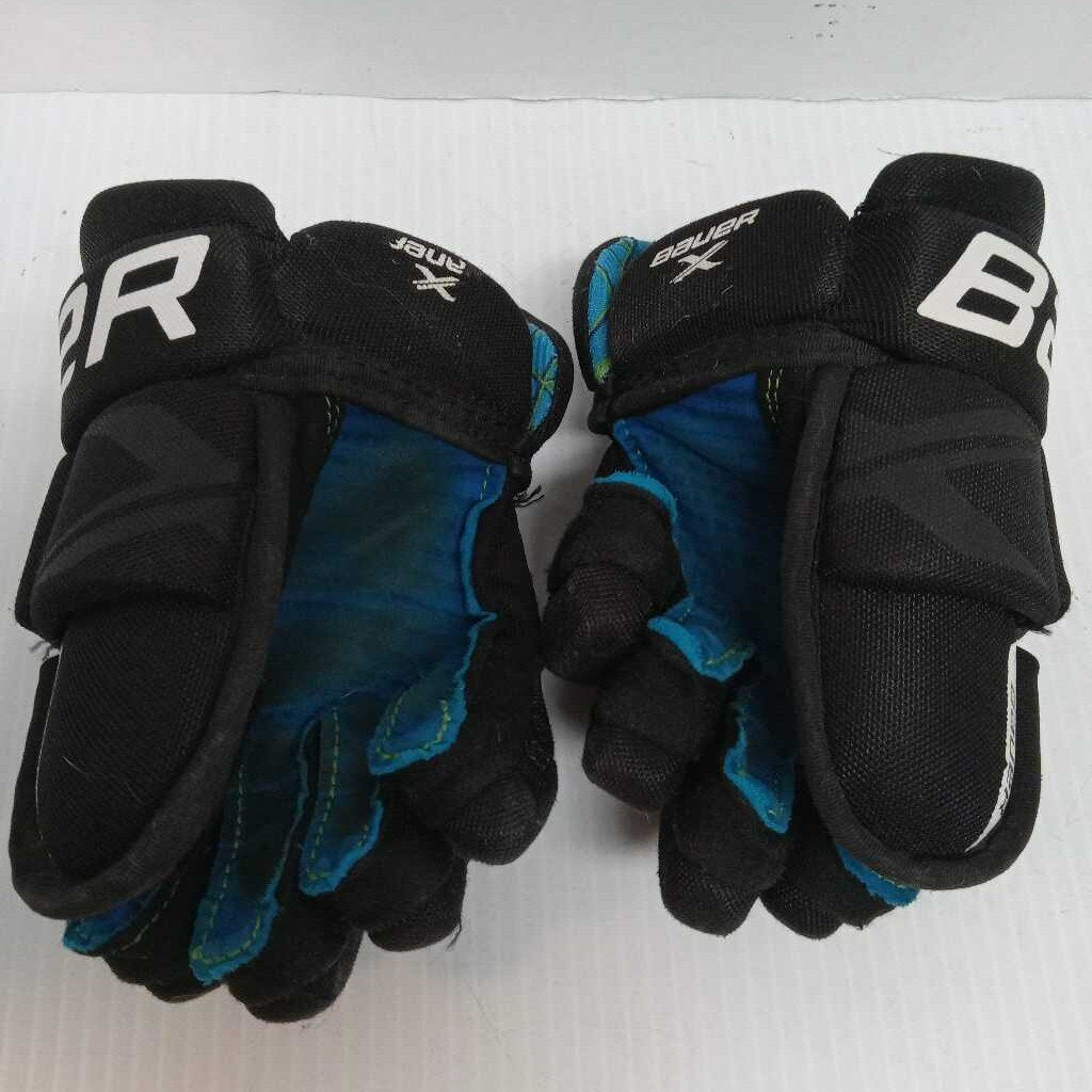 Bauer X Hockey Gloves Black/Blue Size Youth 8"