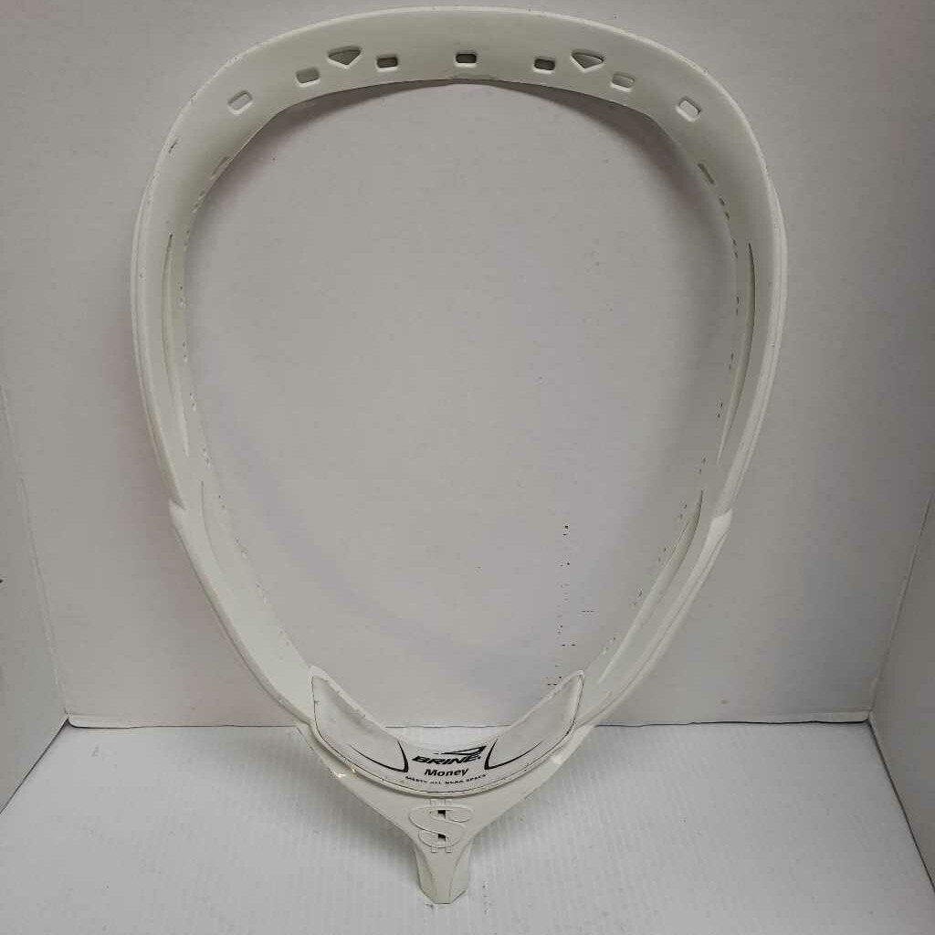 Brine Money Goaltenders Lacrosse Stick Head White Unstrung Size Senior