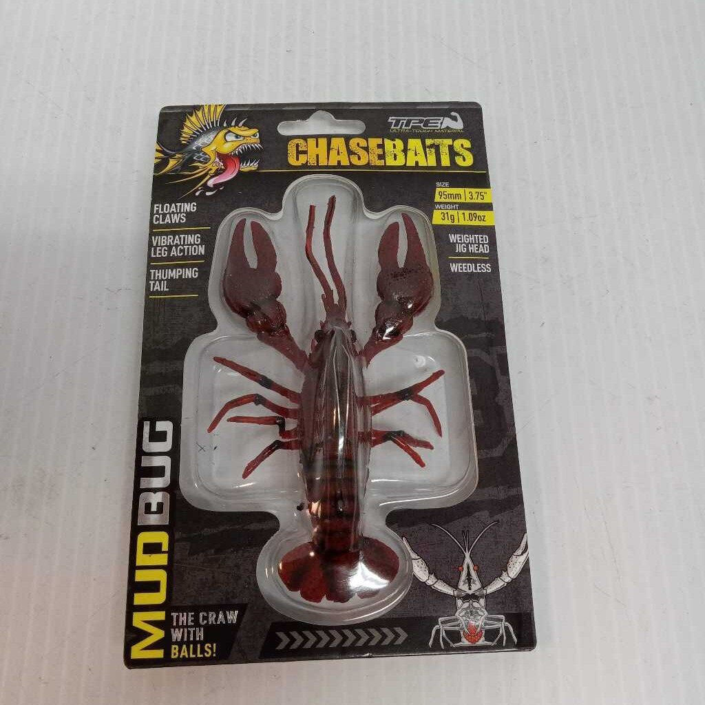 Chasebaits Mudbug Crawfish Rigged Maroon/Black Size 1.09oz