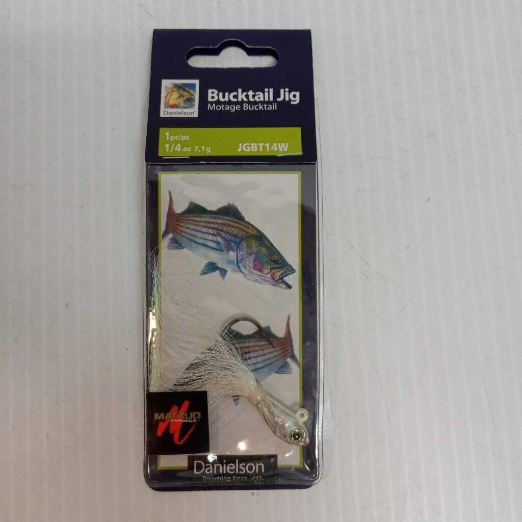 Danielson Motage Bucktail Jig White Size 1/4 oz