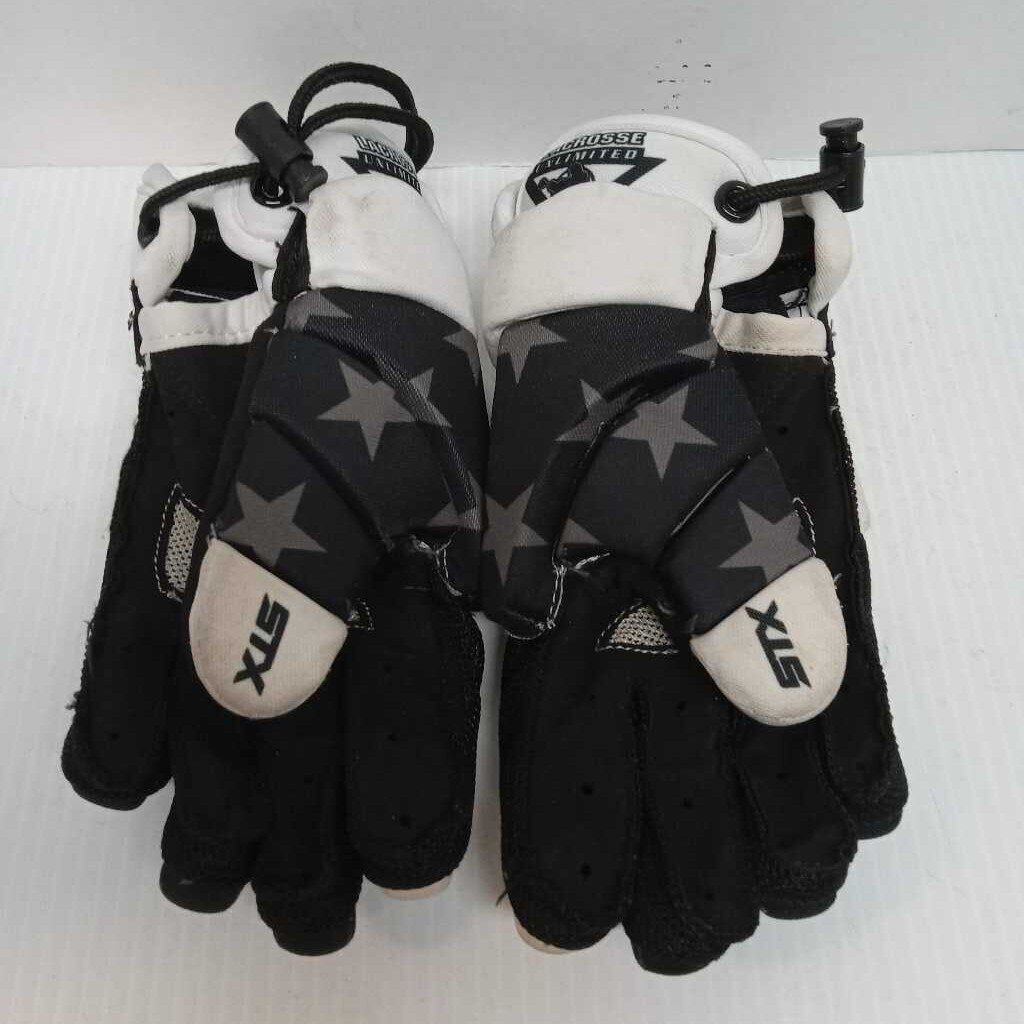 STX Stallion 75 Lacrosse Gloves White/Black Size Senior Small