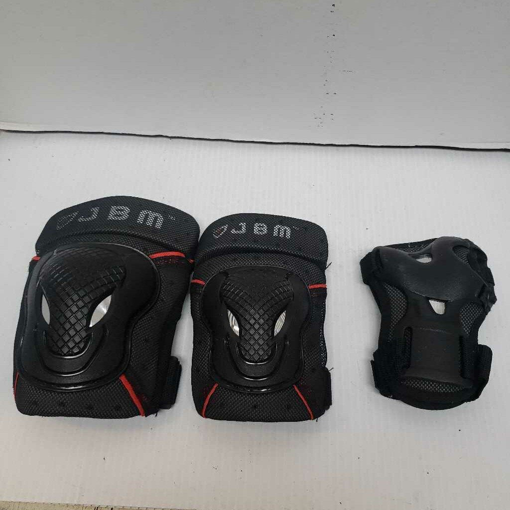 JBM Inline Pads Set Knees,Elbows,Wrists Black Size Senior M/L Preowned