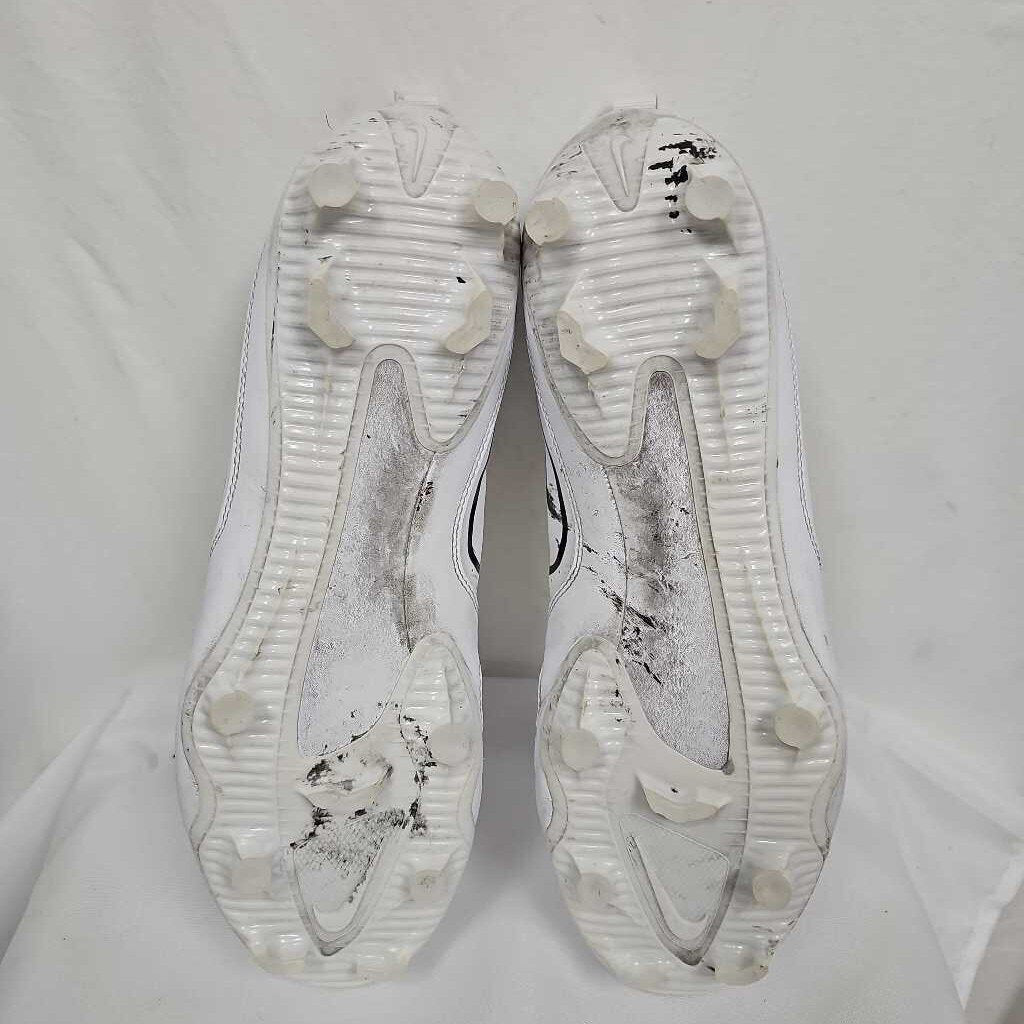 Nike Huarache 9 Varsity LAX Lacrosse Cleats | Men's 12 | White/Black | Used