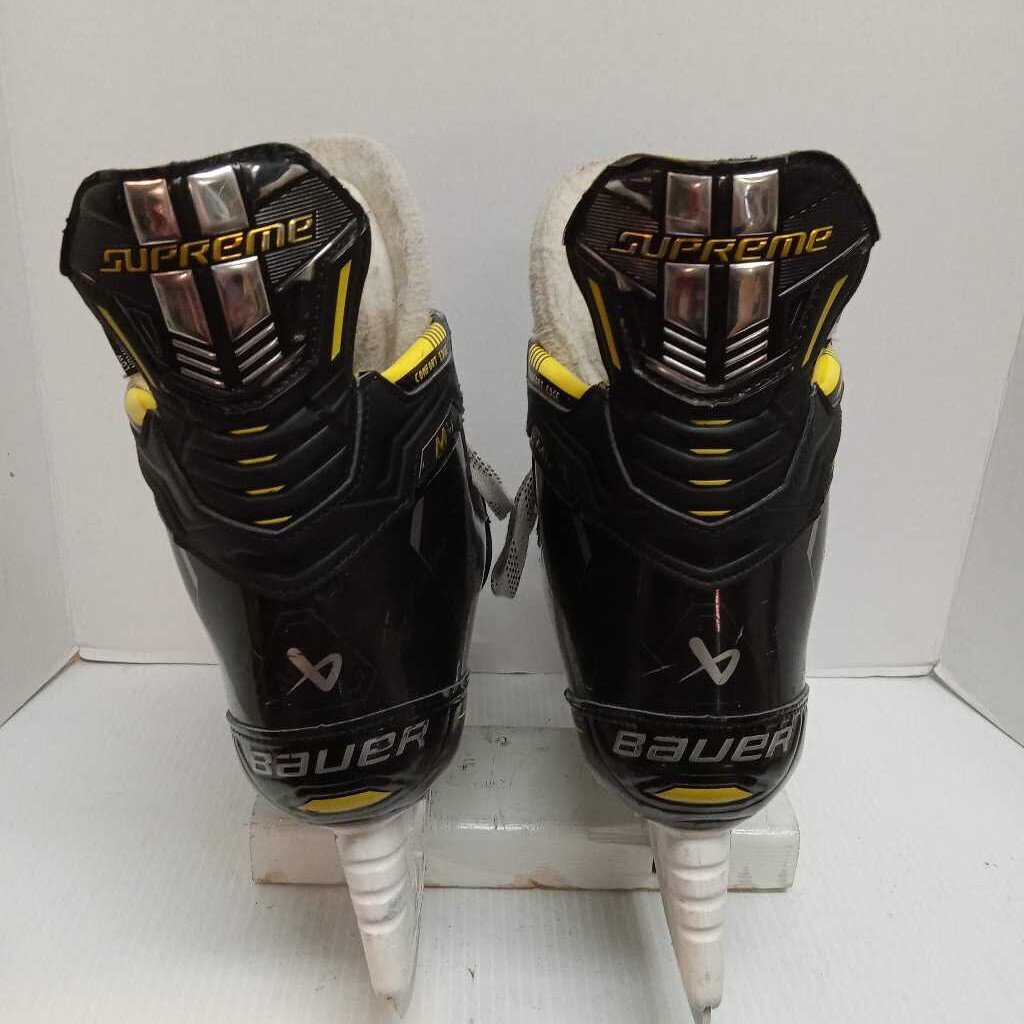 Bauer Supreme M4 Hockey Skates Black/Yellow Size 8 Fit 1 Preowned