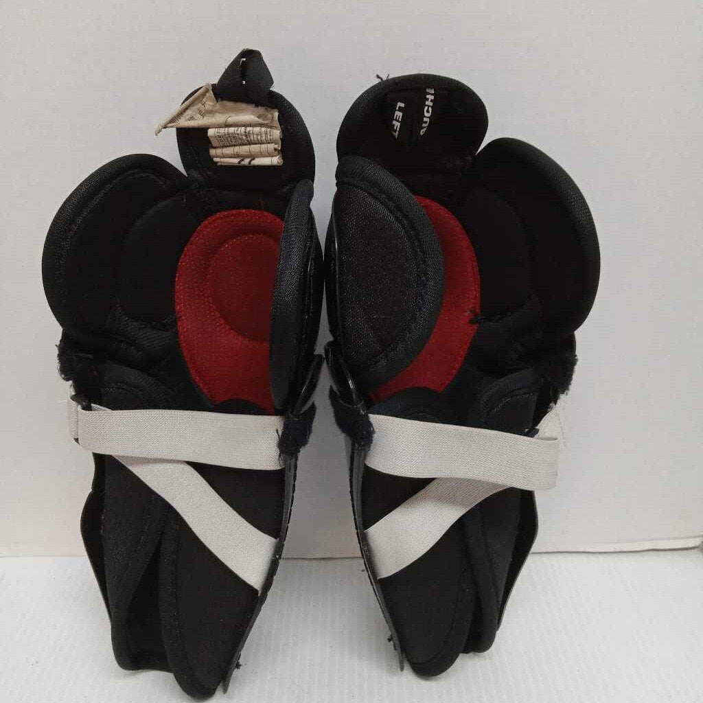 Bauer NSX Hockey Shinguards Black/Red Size Youth 9" Preowned