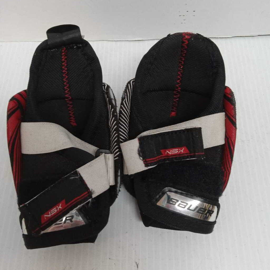 Bauer XSN Hockey Elbow Pads Black/Red Size Youth Large Preowned
