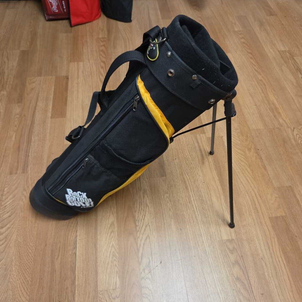 Rock Bottom Golf Youth Golf Stand Black/Yellow Bag Preowned