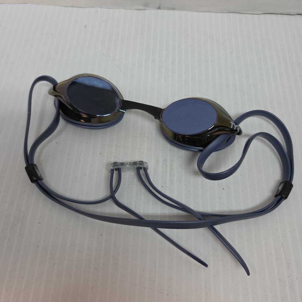 TYR Swim Goggles Grey/Black Size Adult Adjustable Preowned