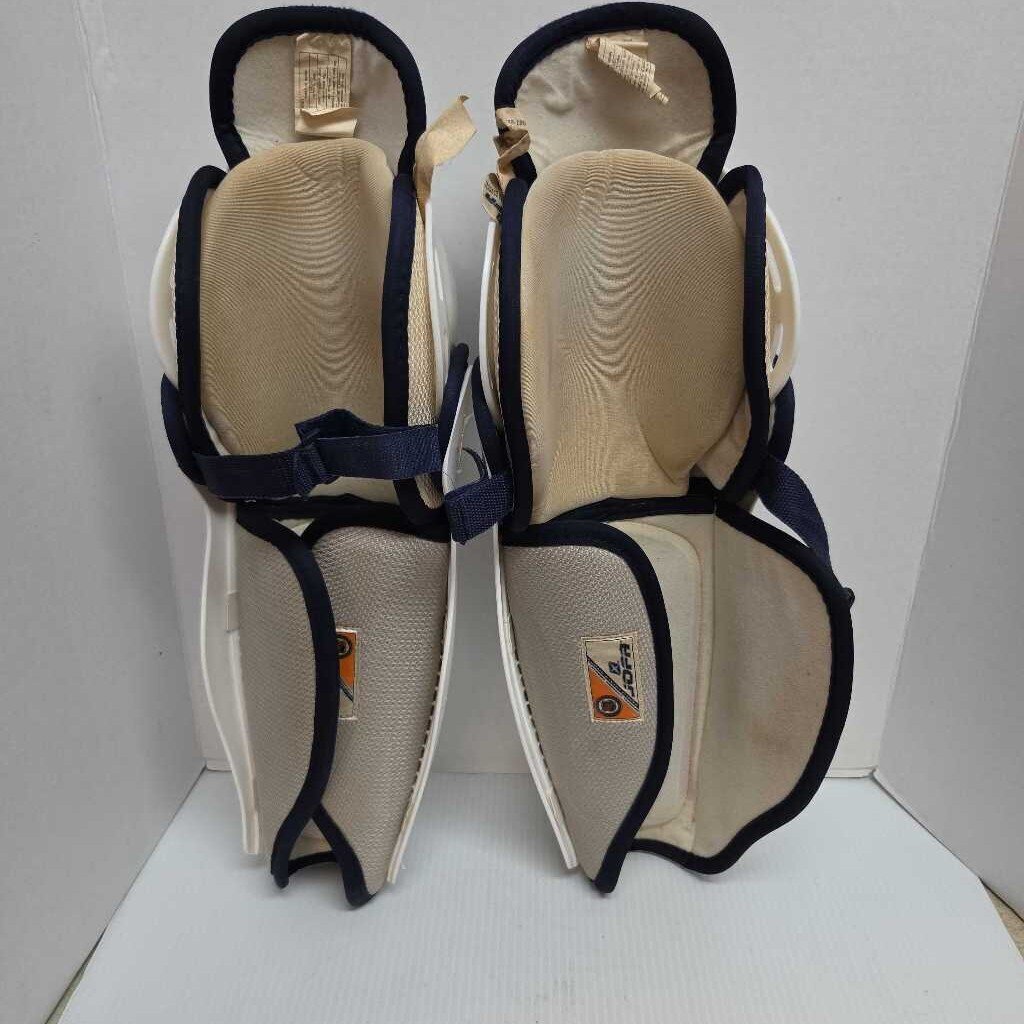 Jofa Hyper X 3500 Hockey Shinguards White Size Senior 16" Preowned