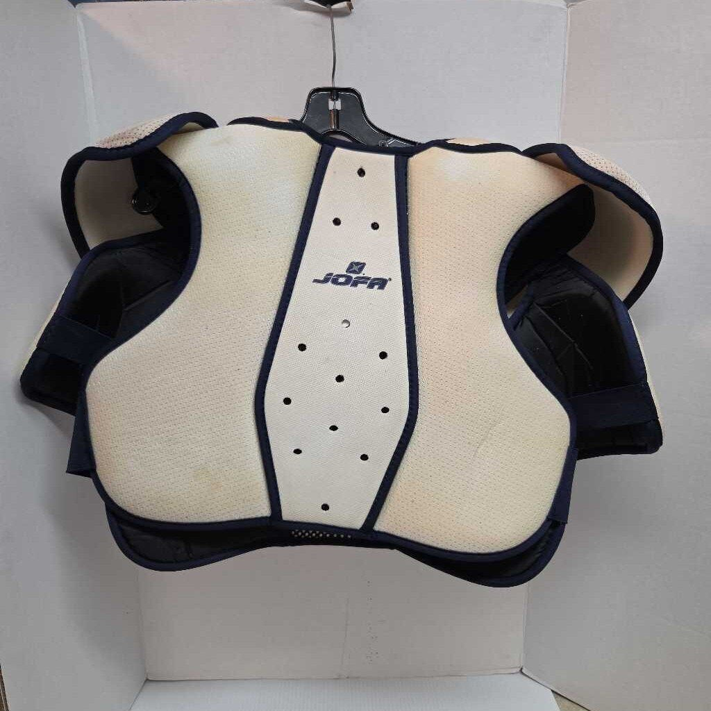 Jofa 8400 Center Ice Series Hockey Shoulder Pads White Size Senior XXXL Preowned