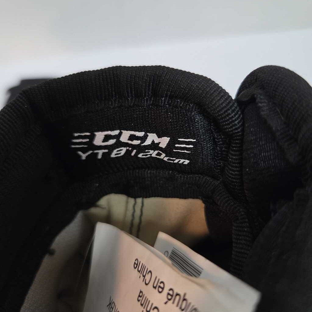 CCM T4R Hockey Gloves Black/White Size Youth 8" Preowned
