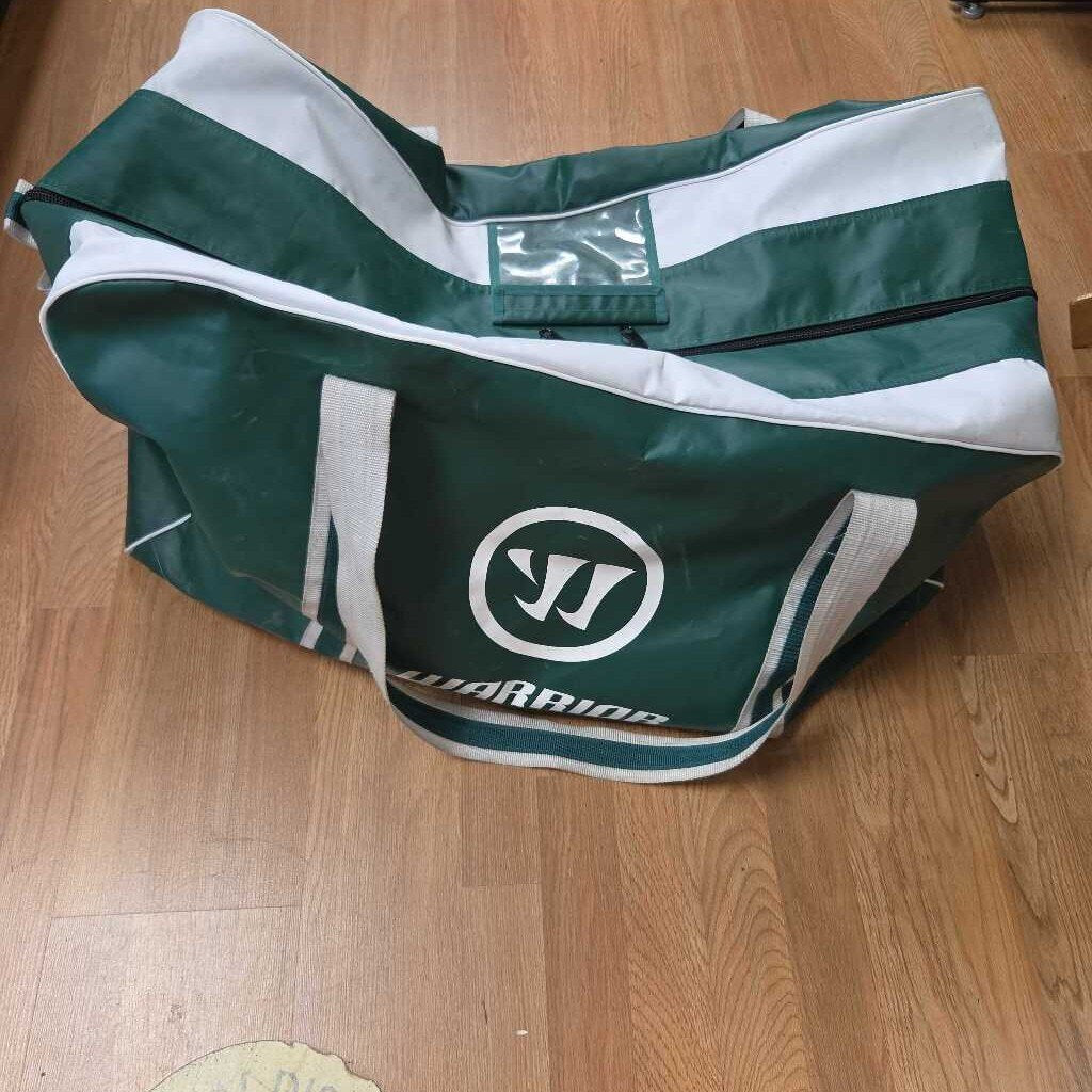 Warrior 33" x 15" x 14" Vinyl Hockey Bag Green/White Preowned