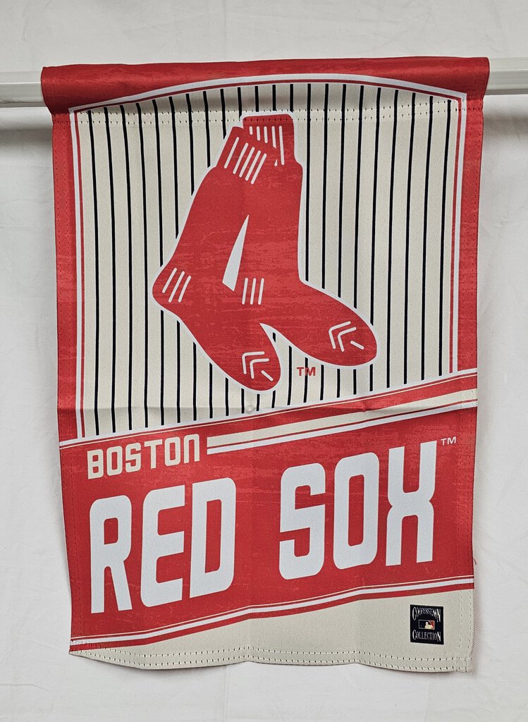 Boston Red Sox Garden Flag, Cooperstown Collection, 2 Sided Design, Size: 12.5in x 18in, Indoor and outdoor use, 100