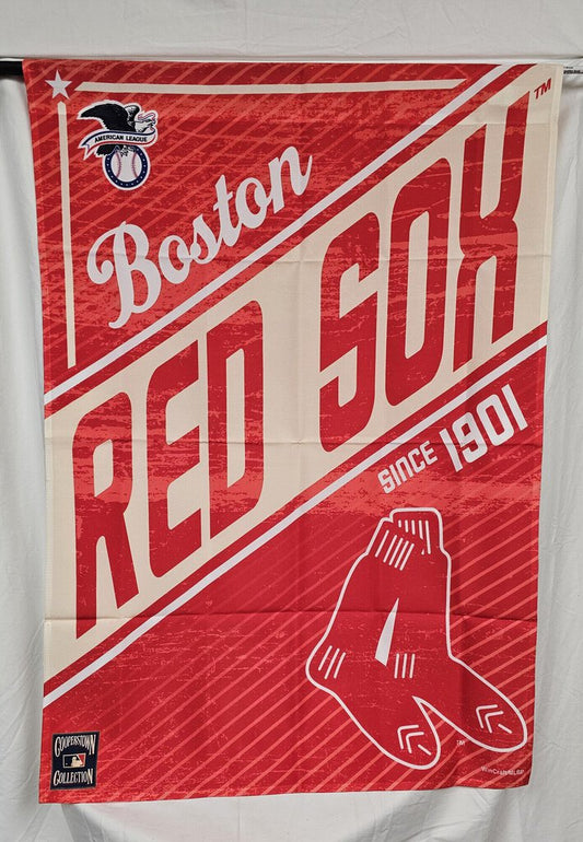 Boston Red Sox Vertical Flag, Cooperstown Collection, Size: 28in x 40in, 2 Sided Design, Indoor and outdoor use, 100