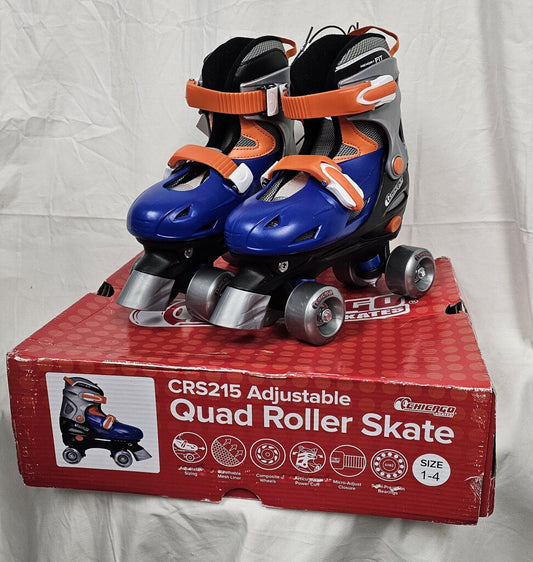 NEW Chicago Adjustable Quad Kids Roller Skates, Size: 1-4