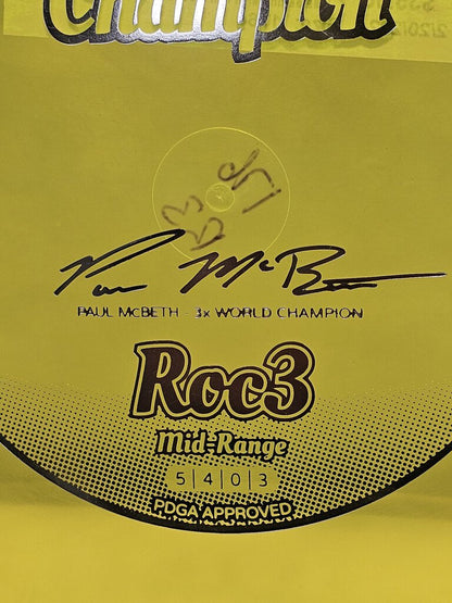 New Innova Champion "Paul Mcbeth" Roc3 Mid-Range Disc Golf Disc