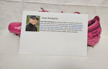Anna Nordqvist Autographed Puma Golf Cleats, Size: 6