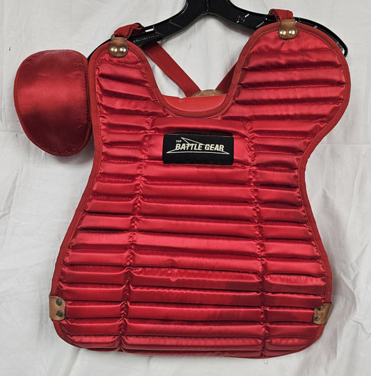 Tag Battle Gear Catchers Chest Protector Red, Size: 16.5in.