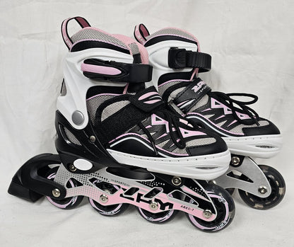 2pm Sports Cytia Adjustable Inline Skates with Light Up Wheels, Youth Sizes: Y9-Y12