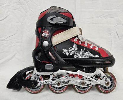 Mongoose Challenge Adjustable Kids Inline Skates, Size: 1 - 4, pre-owned