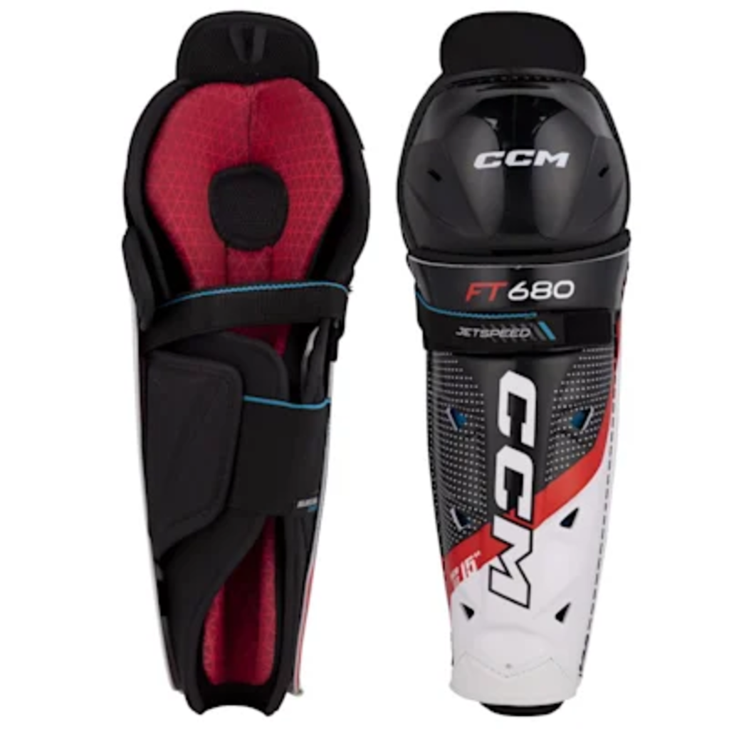 CCM Jetspeed FT680 Shin Guards - Junior