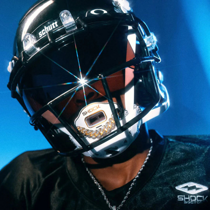 SHOCK DOCTOR Max Airflow 3D Bling Chain Football Mouthguard