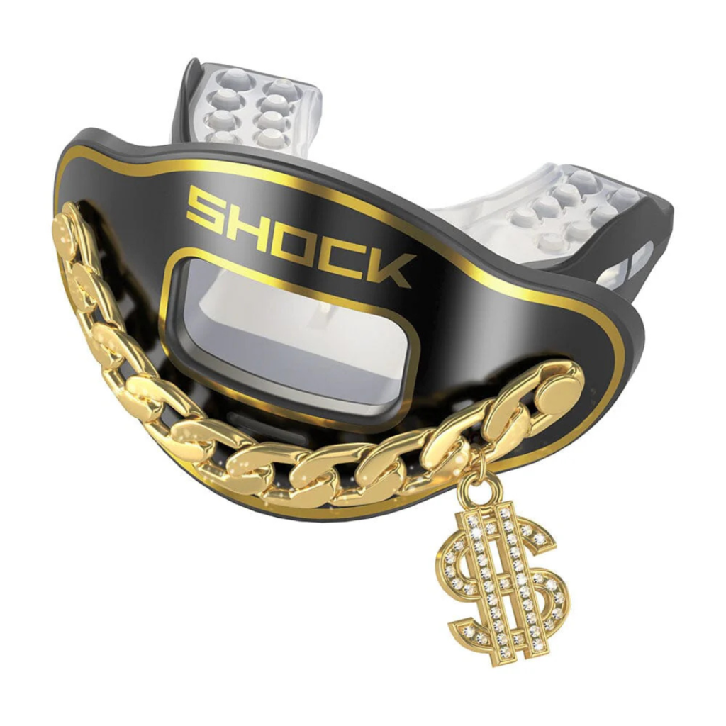 SHOCK DOCTOR Max Airflow 3D Chain Jewel Money Football Mouthguard