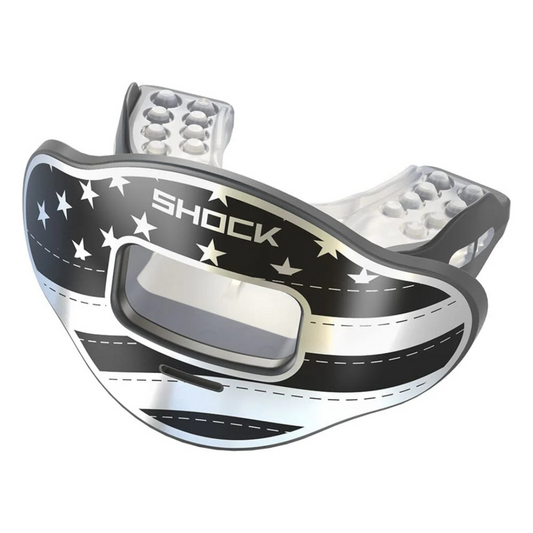 SHOCK DOCTOR Max AirFlow Chrome Stars & Stripes Football Mouthguard