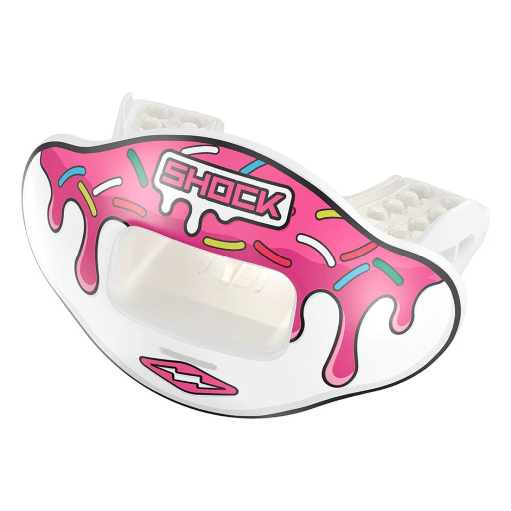 SHOCK DOCTOR White/Pink Sprinkle Drip Football Mouthguard