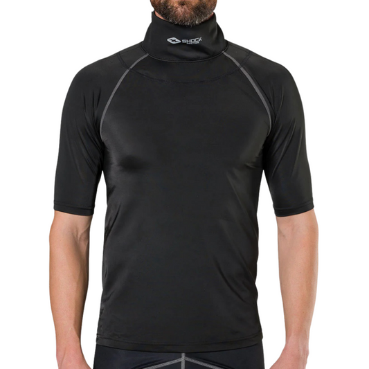 SHOCK DOCTOR Ultra Compression Hockey Short Sleeve Shirt With Integrated Neck Guard