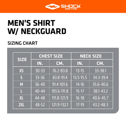 SHOCK DOCTOR Ultra Compression Hockey Short Sleeve Shirt With Integrated Neck Guard