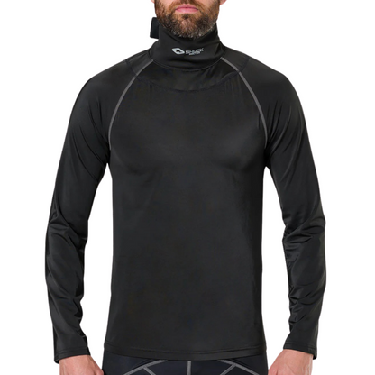 SHOCK DOCTOR Ultra Compression Hockey Long Sleeve Shirt With Integrated Neck Guard