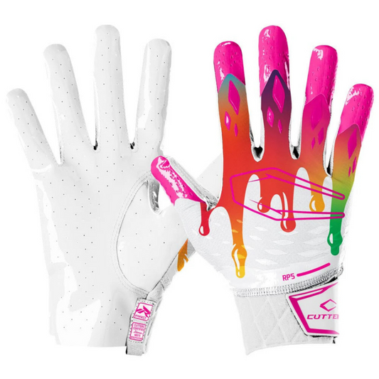 CUTTERS White/Multi Drip Rev Pro 5.0 Limited-Edition Receiver Gloves