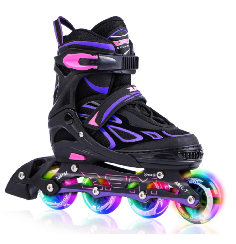 2PM Sports Vinal Kids Adjustable Inline Skates, Sizes 1-4