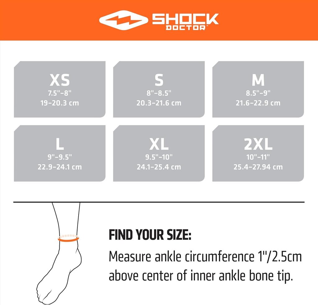 Shock Doctor Elite Ultra Knit Ankle Brace, Size Medium