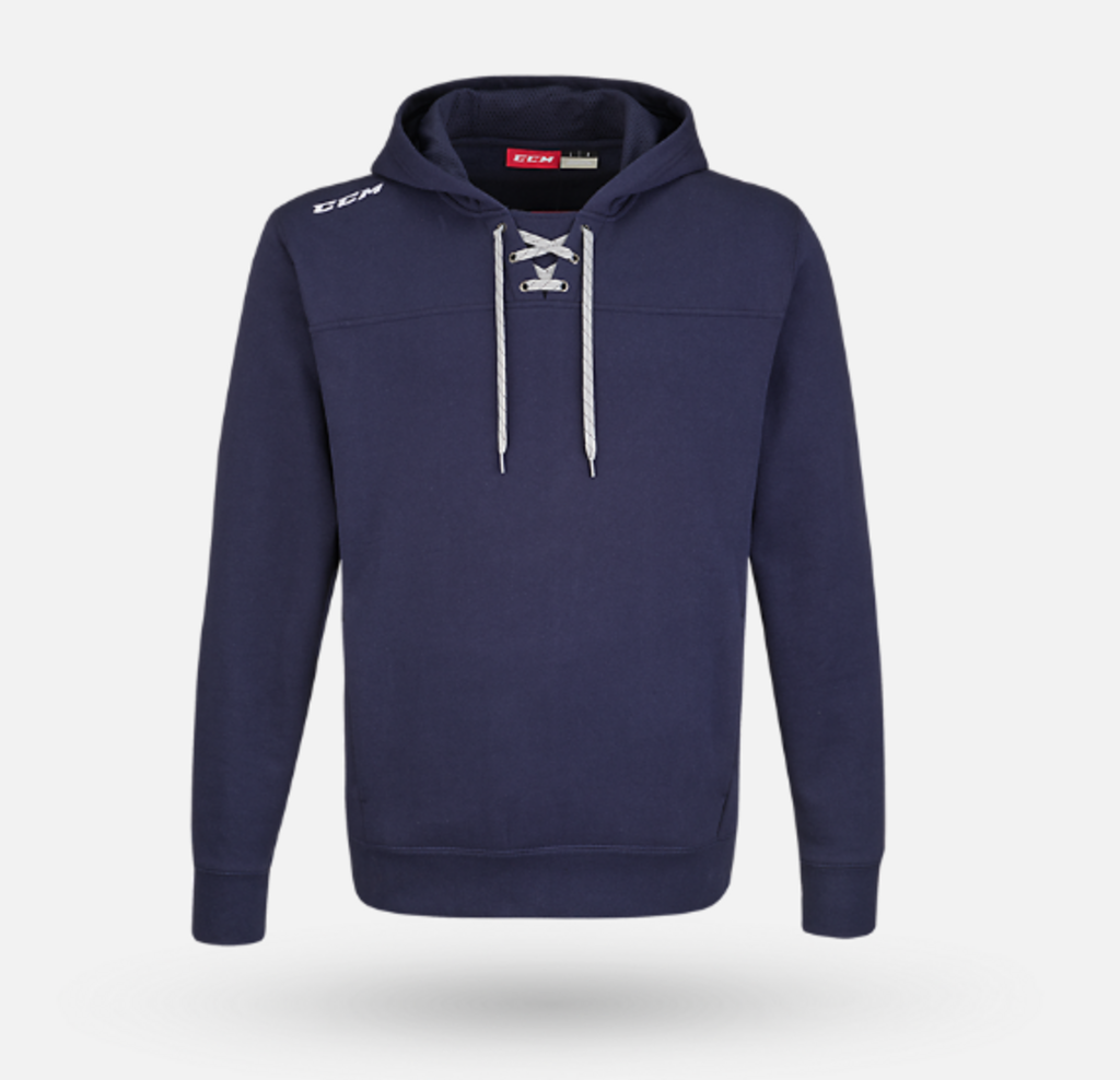 CCM Fleece Jersey Hoody - Navy - Mens XS