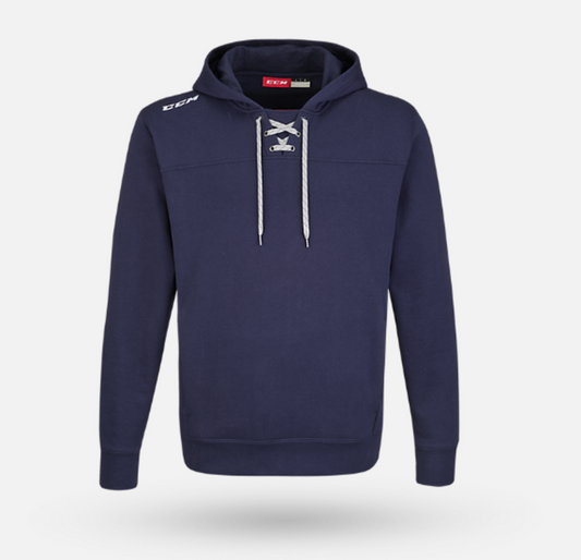 CCM Fleece Jersey Hoody - Navy - Mens XS