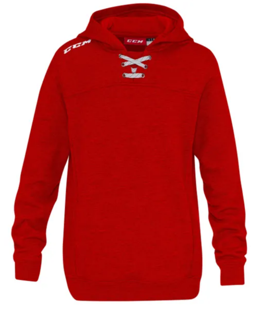 CCM Fleece Jersey Hoodie - Red - Mens Med