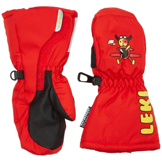 Leki Little Pilot Mittens | Ski/Snowboard | Youth Size: 0 | Red