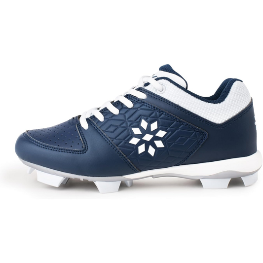 Rip-It Diamond Softball Cleats | Women's 10 | Navy/White | Molded Plastic Cleat