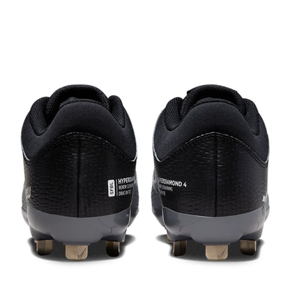 Nike HyperDiamond 4 Pro Metal Softball Cleats | Women's 9.5 | Black/White-Cool Grey-Volt