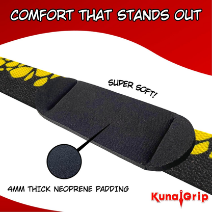 KunaiGrip Anime Padded Lifting Straps | 1 Pair | 23.5 Inches | Black