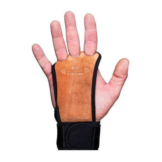 Fit Vikings Non-Slip Leather 3 Hole Hand Grips | Gymnastics Bar Hand Grips
