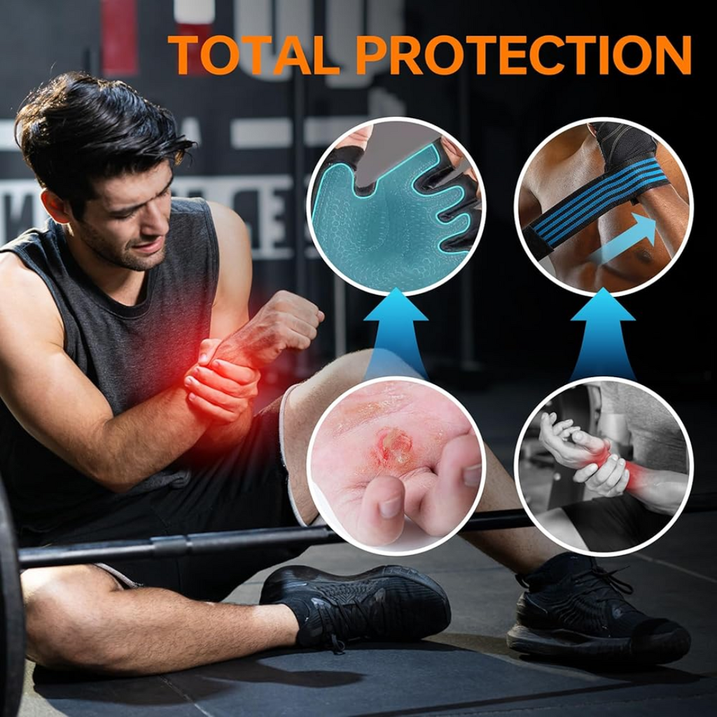 Phasz Ventilated Weight Lifting Gloves with Wrist Support | XXL | Black | 1 Pair
