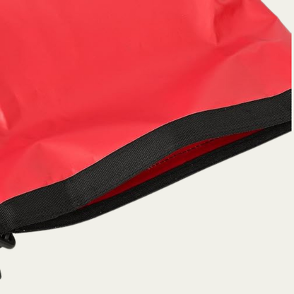 Queday Waterproof Roll Top Dry Bag | 20 Liter | Red | Zippered Front Pocket